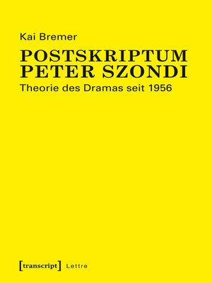 cover image of Postskriptum Peter Szondi
